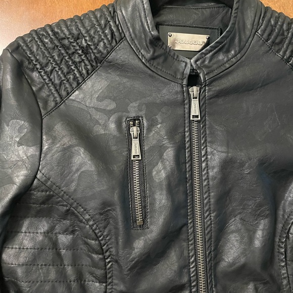 Jou Jou Faux Leather Moto Jacket - Picture 4 of 10